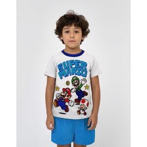 Nintendo Super Mario Boys Fleece Pajama Top Size 8